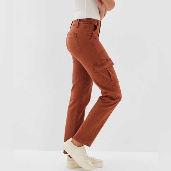 American Eagle Outfitters Stretch Cargo Straight Pant Women’s 8 Short - Picture 2 of 8